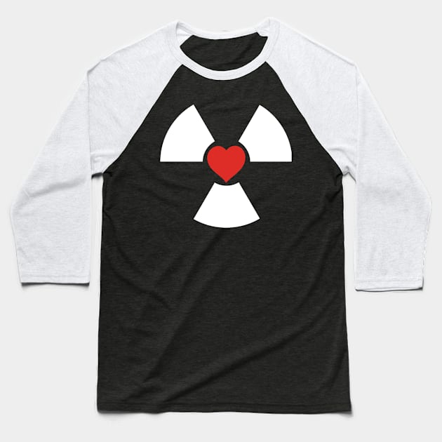 Love Nuclear Energy Baseball T-Shirt by RedYolk